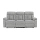 Juma Sofa | 3 Seater | Plush Pillow Top Arms | Soft Tufted Gray Chenille