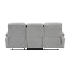 Juma Sofa | 3 Seater | Plush Pillow Top Arms | Soft Tufted Gray Chenille