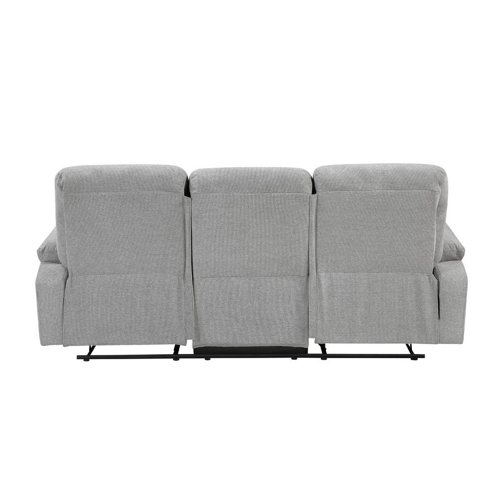 Juma Sofa | 3 Seater | Plush Pillow Top Arms | Soft Tufted Gray Chenille