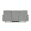 Juma Sofa | 3 Seater | Plush Pillow Top Arms | Soft Tufted Gray Chenille
