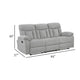 Juma Sofa | 3 Seater | Plush Pillow Top Arms | Soft Tufted Gray Chenille