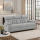 Juma Sofa | 3 Seater | Plush Pillow Top Arms | Soft Tufted Gray Chenille