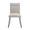 Neya Dining Side Chair Set of 2 | Beige Polyester | Black Metal Legs