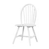Soa Dining Side Chair Set of 2 | Curved Windsor Backs | White Wood