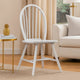 Soa Dining Side Chair Set of 2 | Curved Windsor Backs | White Wood