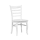 Beo Dining Side Chair Set of 2 | Contoured Ladder Backs | White Wood