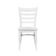 Beo Dining Side Chair Set of 2 | Contoured Ladder Backs | White Wood