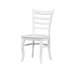 Beo Dining Side Chair Set of 2 | Contoured Ladder Backs | White Wood