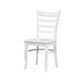 Beo Dining Side Chair Set of 2 | Contoured Ladder Backs | White Wood