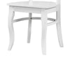 Beo Dining Side Chair Set of 2 | Contoured Ladder Backs | White Wood