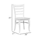 Beo Dining Side Chair Set of 2 | Contoured Ladder Backs | White Wood