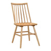 Ger Dining Side Chair Set of 2 | Slatted Backs | Natural Oak Brown Wood