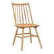 Ger Dining Side Chair Set of 2 | Slatted Backs | Natural Oak Brown Wood