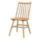 Ger Dining Side Chair Set of 2 | Slatted Backs | Natural Oak Brown Wood