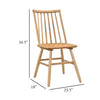 Ger Dining Side Chair Set of 2 | Slatted Backs | Natural Oak Brown Wood