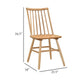 Ger Dining Side Chair Set of 2 | Slatted Backs | Natural Oak Brown Wood