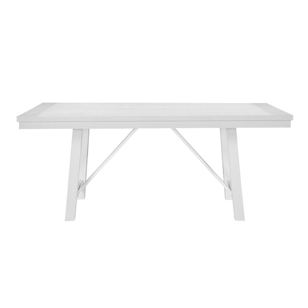 Reddy Dining Table | 72" Rectangular Top | A Frame Base | Oak White
