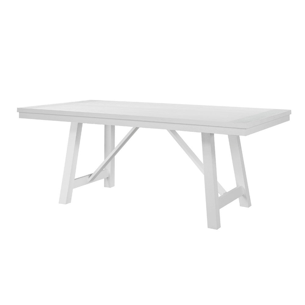 Reddy Dining Table | 72" Rectangular Top | A Frame Base | Oak White