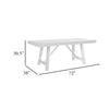 Reddy Dining Table | 72" Rectangular Top | A Frame Base | Oak White