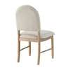 Neka Dining Side Chair Set of 2 | Beige Polyester | Natural Brown Wood