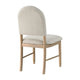 Neka Dining Side Chair Set of 2 | Beige Polyester | Natural Brown Wood