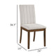 Hoi Dining Side Chair Set of 2 | Tufted Beige Polyester | Chestnut Brown