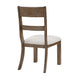 Kin Dining Side Chair Set of 2 | Gray Cushion | Brown Open Panel Back