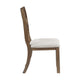 Kin Dining Side Chair Set of 2 | Gray Cushion | Brown Open Panel Back