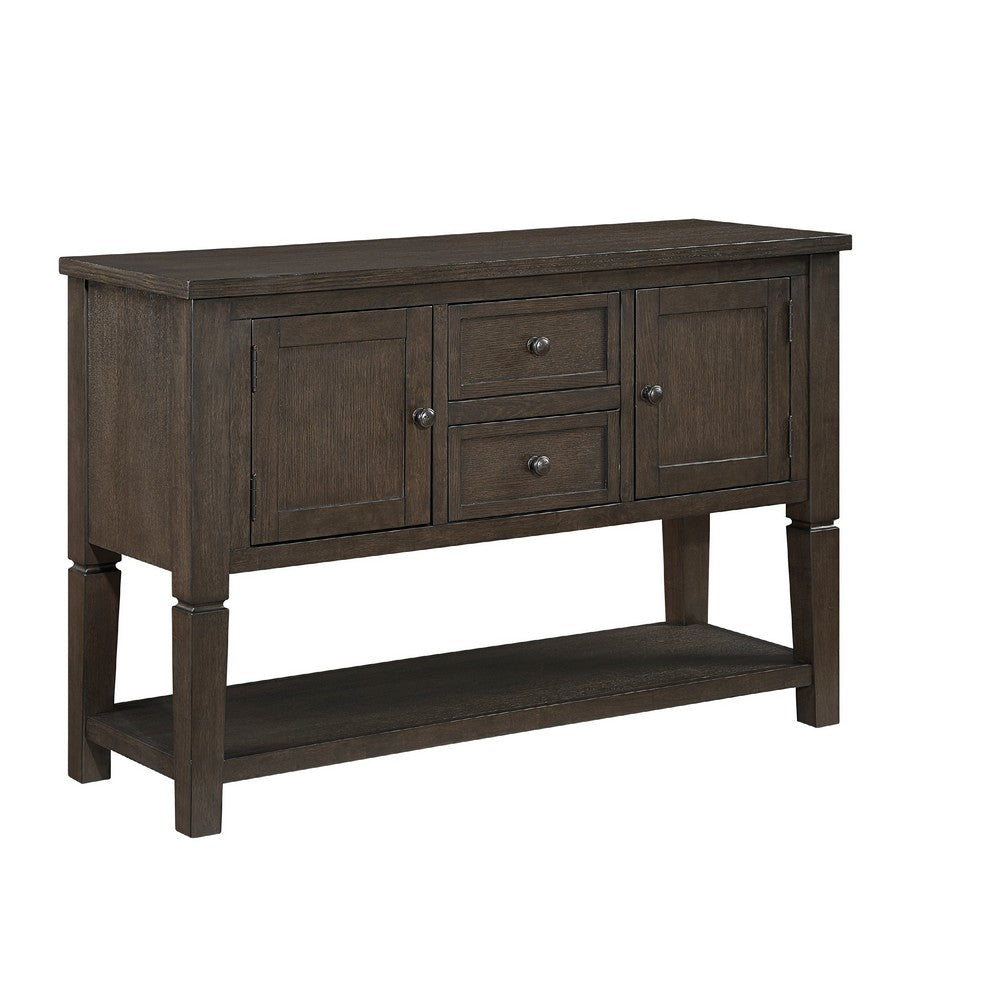 Vicy Sideboard Server | 2 Drawers & Cabinets | Espresso Brown 54"