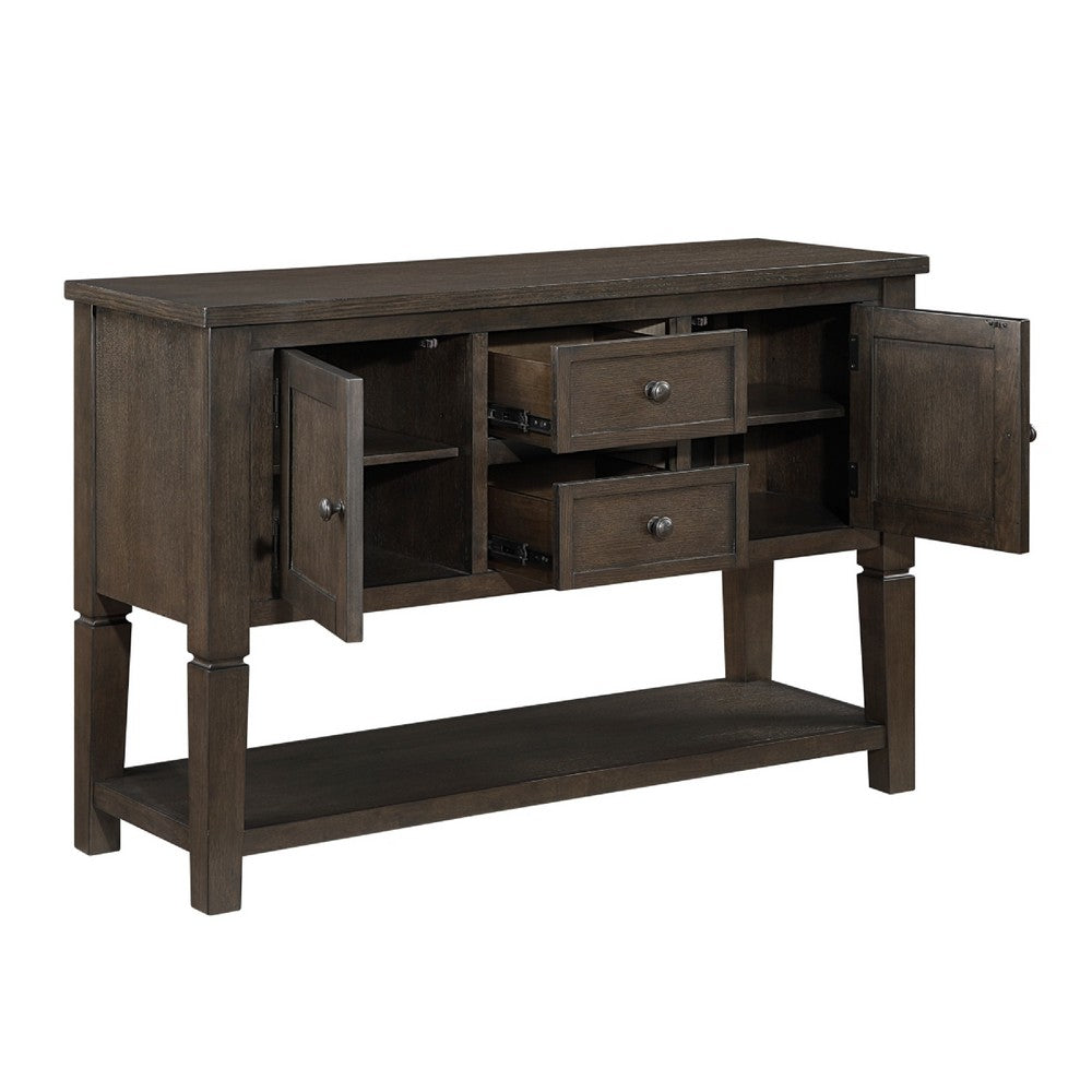 Vicy Sideboard Server | 2 Drawers & Cabinets | Espresso Brown 54"