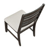 Vicy Dining Side Chair Set of 2 | Beige Cushion | Espresso Brown