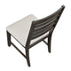 Vicy Dining Side Chair Set of 2 | Beige Cushion | Espresso Brown