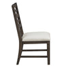 Vicy Dining Side Chair Set of 2 | Beige Cushion | Espresso Brown