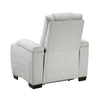 Reny Manual Reclining Chair w Cup Holders | Light Gray Microfiber