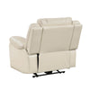 Hem Power Reclining Chair w LED & USB Ports | Beige Faux Leather