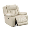 Hem Power Reclining Chair w LED & USB Ports | Beige Faux Leather