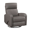 Sery Swivel Glider Manual Reclining Chair | Pull Handle | Brown Leather