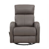 Sery Swivel Glider Manual Reclining Chair | Pull Handle | Brown Leather