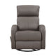 Sery Swivel Glider Manual Reclining Chair | Pull Handle | Brown Leather