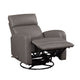 Sery Swivel Glider Manual Reclining Chair | Pull Handle | Brown Leather