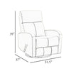 Sery Swivel Glider Manual Reclining Chair | Pull Handle | Brown Leather