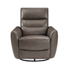 Cax Swivel Glider Manual Reclining Chair | Tab Pull | Dark Brown Leather