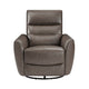 Cax Swivel Glider Manual Reclining Chair | Tab Pull | Dark Brown Leather