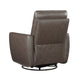 Cax Swivel Glider Manual Reclining Chair | Tab Pull | Dark Brown Leather