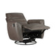 Cax Swivel Glider Manual Reclining Chair | Tab Pull | Dark Brown Leather