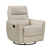 Cax Swivel Glider Manual Reclining Chair | Tab Pull Taupe Brown Leather