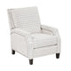 Berry Push Back Reclining Chair | Off White Black Plaid Pattern Polyester
