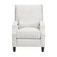 Berry Push Back Reclining Chair | Off White Black Plaid Pattern Polyester