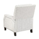 Berry Push Back Reclining Chair | Off White Black Plaid Pattern Polyester