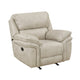 Tony Rocker Manual Reclining Chair w Tab Pull | Sand Brown Microfiber